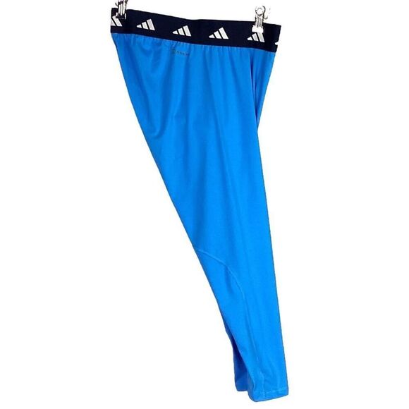 adidas Leggings Women 1X Blue/Black TF TechFIT 7/8 Tight Gym Running NEW - Picture 3 of 7